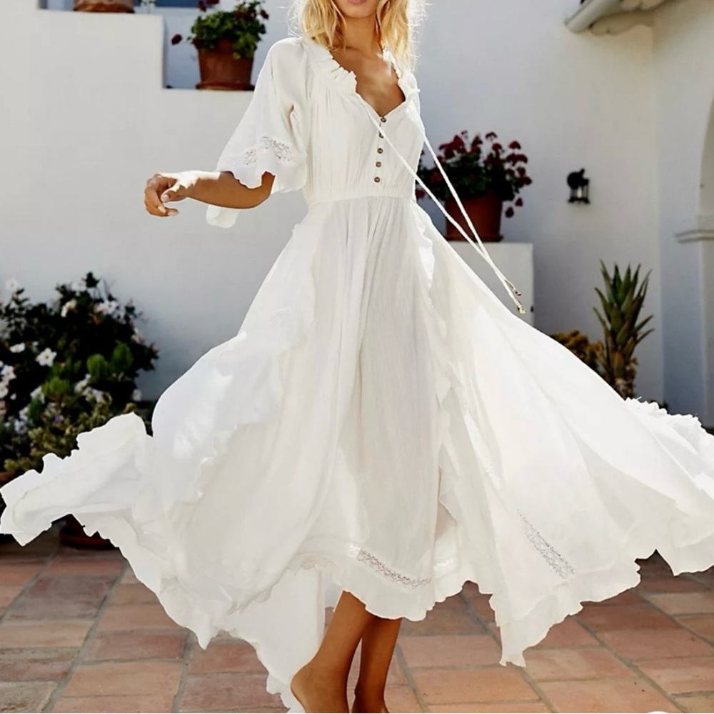 Free People Dresses | Free People Beach Bliss Maxi Dress Size Medium